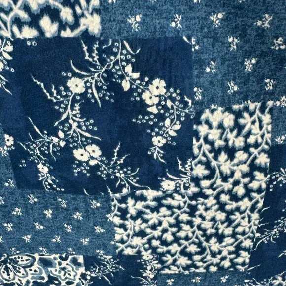 Lauren Ralph Lauren Women's Sleeveless Blue & White Floral Dress M - Picture 7 of 15